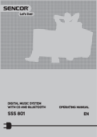 Sencor SSS 801 - Owners manual 